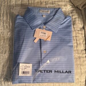 Peter Millar NWT Men's Light Blue Polo Shirt